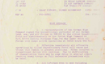 Eisenhower's SHAEF Forward Total Ceasefire Order (May 7, 1945): "All offensive operations by Allied Expeditionary Force will cease"